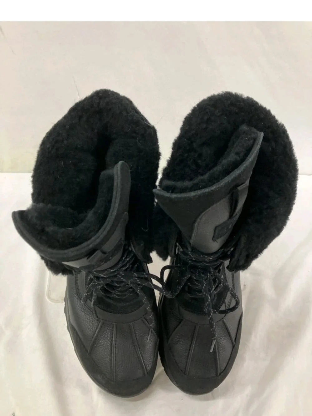 UGG Black Shearling Waterproof Leather Adirondack Boot Xerogel Men's Size 12
